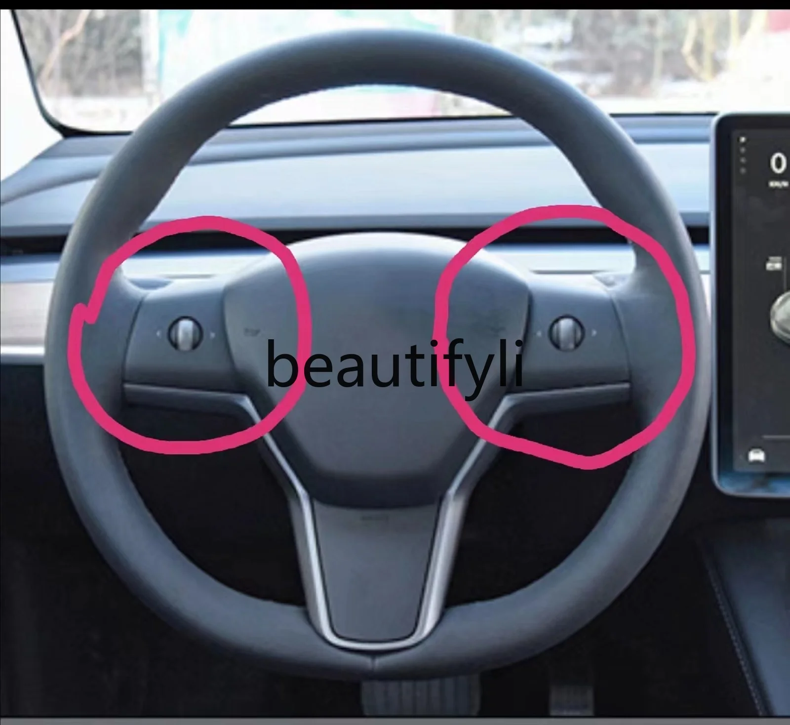 Model 3 Steering Wheel Decorative Cover with Illuminated Arrow