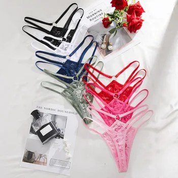 3 pezzi/perizoma in pizzo da donna mutandine a vita bassa sexy biancheria intima trasparente moda traspirante perizoma intimo da donna lingerie 1