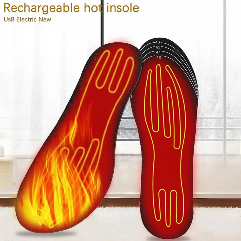 Heated Shoe Insoles Usb Rechargeable Temperature Control for Adults