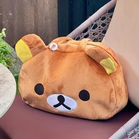 Kawaii Rilakkuma sac fourre-tout en peluche mignon ours blanc marron dessin animé sac à main doux sac à bandoulière décontracté pour femmes fille grande capacité 2