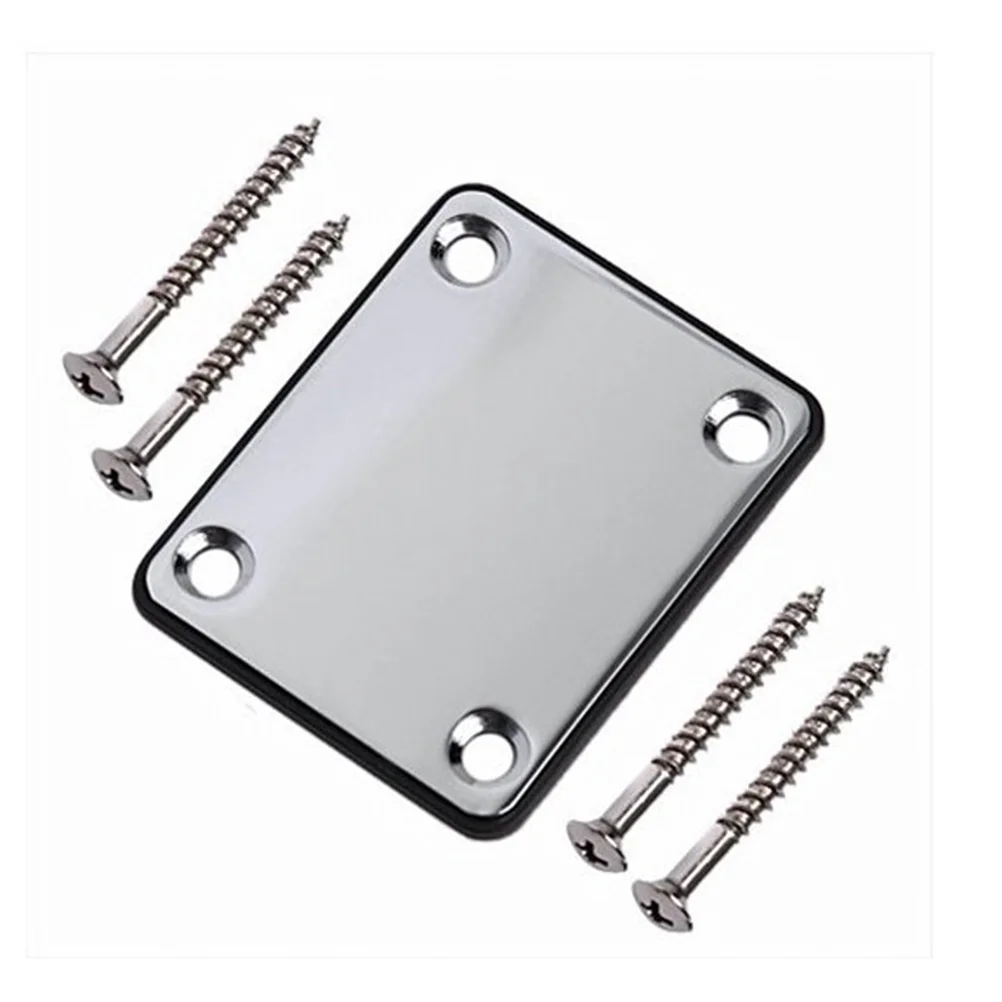 

Electric Guitar Neck Plate with Screws for Strat Tele Guitar Precision Jazz Bass Replacement