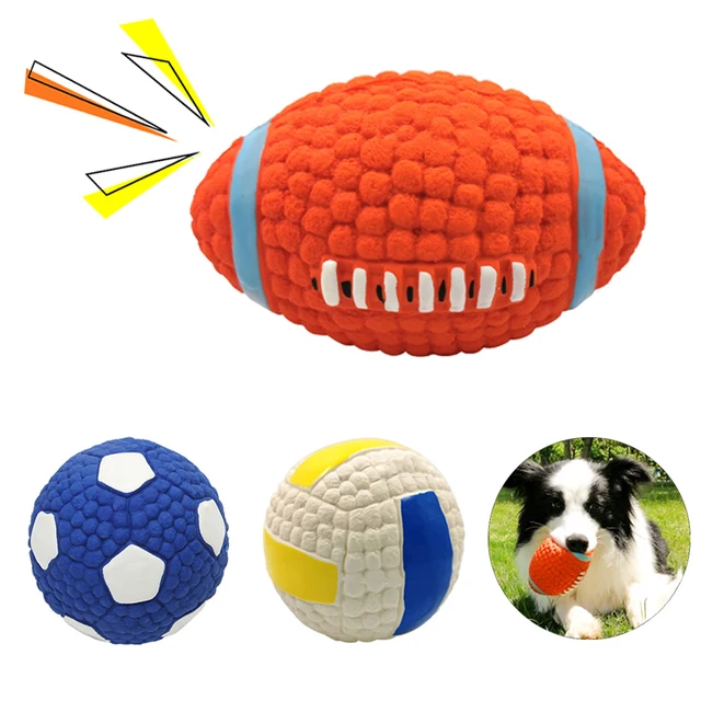 Dog Ball Toy For Small Medium Large Dogs Cat Puppy Squeaky Rugby Volleyball Football Training Toys Chihuahua Pug Pet Supplies Dog Ball Toy For Small Medium Large Dogs Cat Puppy Squeaky Rugby Volleyball Football Training Toys Chihuahua Pug Pet Supplies