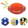 Dog Ball Toy For Small Medium Large Dogs Cat Puppy Squeaky Rugby Volleyball Football Training Toys Chihuahua Pug Pet Supplies 1