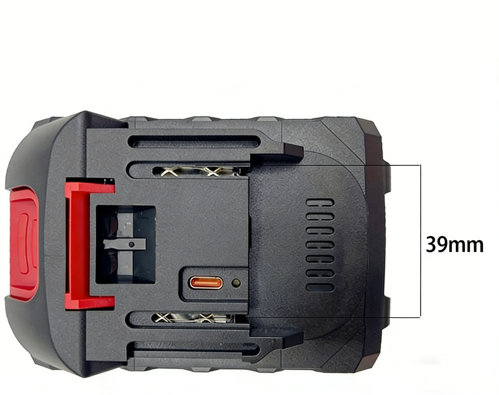 18V/21V Type-C 인터페이스 전동 공구 배터리 박스(Bms 보호 보드 포함), 21V 박스형 무선 그라인더, 절단 장비, 18650 배터리 홀더 및 리튬 이온 배터리