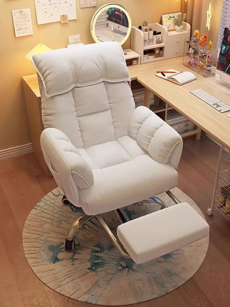 Lazy sofa Computer Chair Soft Comfortable Gaming Chair Study Nap Chair Office Reclining Floor Chair Bedroom Dressing Chair