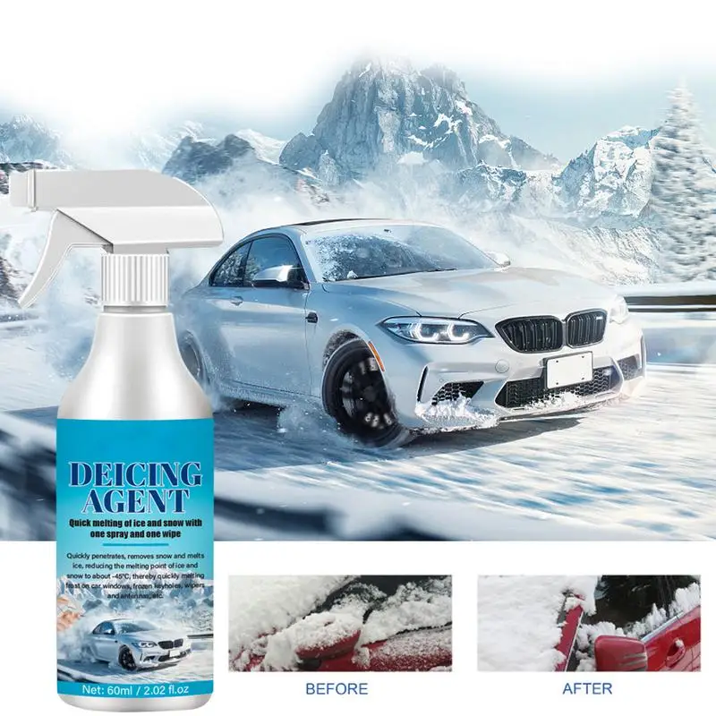 Snow Melting Spray De-Icer For Car Windshield 2 Oz Minimal Scraping Improve  Visibility Ice Remover Melting Spray For Removing - AliExpress