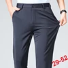 Plus Size Trousers Men Business Suit Pants Stretch Formal Dress Pants Big Man Classic Black Trousers 3