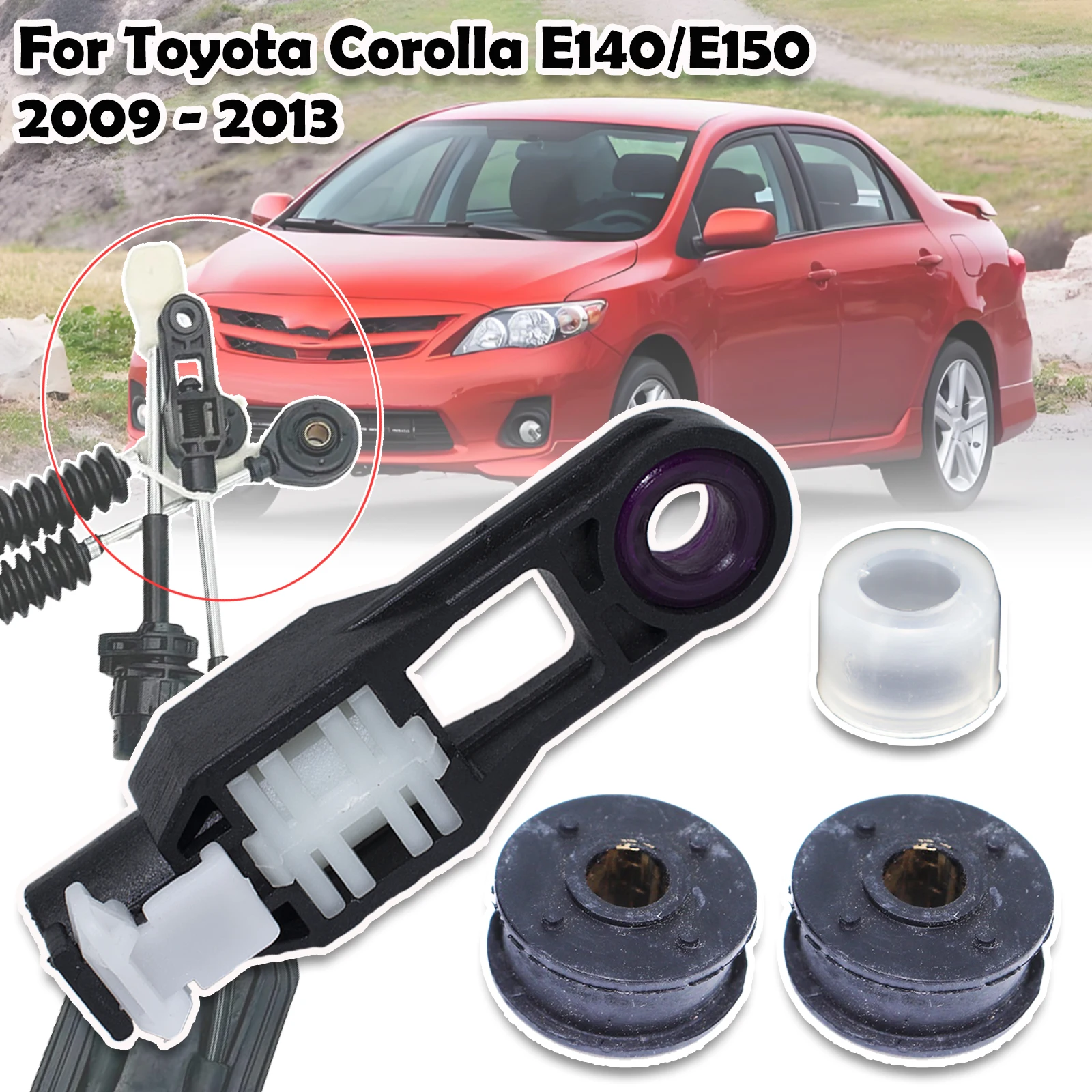 For Toyota Corolla E140/E150 Car Manual Gear Shift Selector Lever Linkage Cable End Rod Connector Shifter Bushing 2009-2013