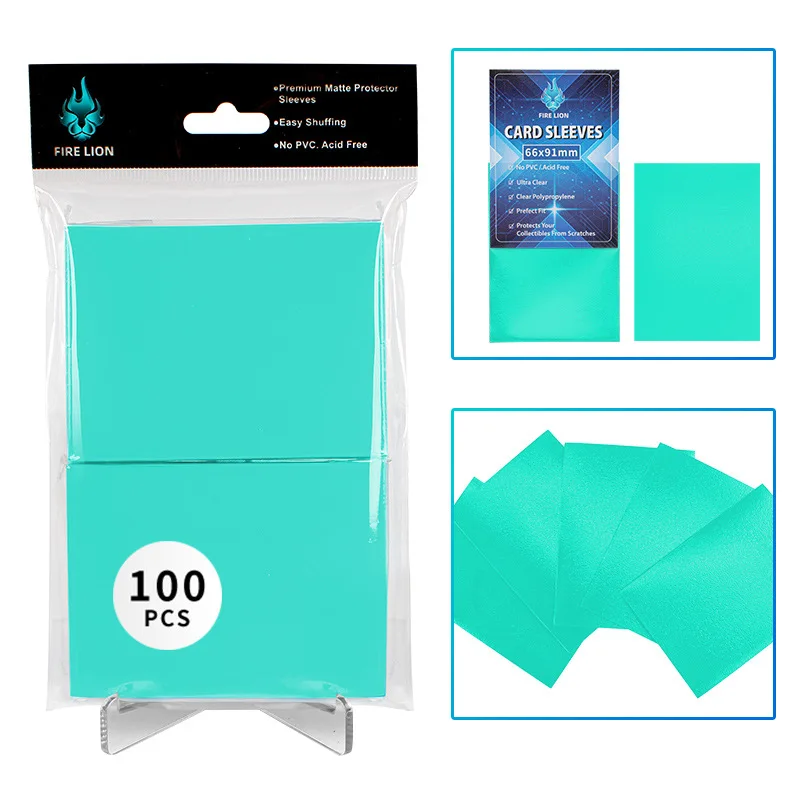 100 Pack Perfect Fit 66x91mm Card Sleeves for Double-Sleeving Trading Cards