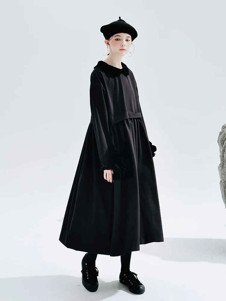 imakokoni-2023-autumn-new-original-design-ketone-tenss-long-sleeved-black-dress-234254