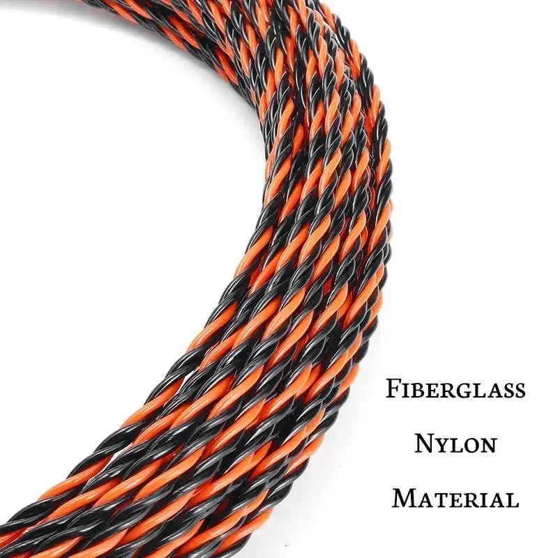 5-40M 5mm Cable Puller Fiberglass Electric Cable Wire Puller Electrical Tool Tape Guide Device Push Duct Snake Rodder Fish cable puller