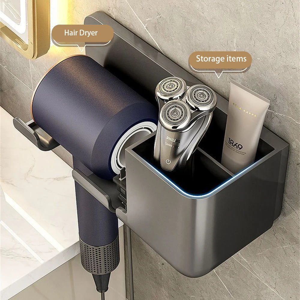 1/2PCS Hair Dryer Holder Wall Dryer Cradle Straightener Stand Hairdryer Organizer Box Toilet Blower Holder Shelf Bathroom home