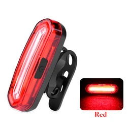 USB Rechargeable LED Bicycle Taillight - Red Bike Rear Warning Light (Red)