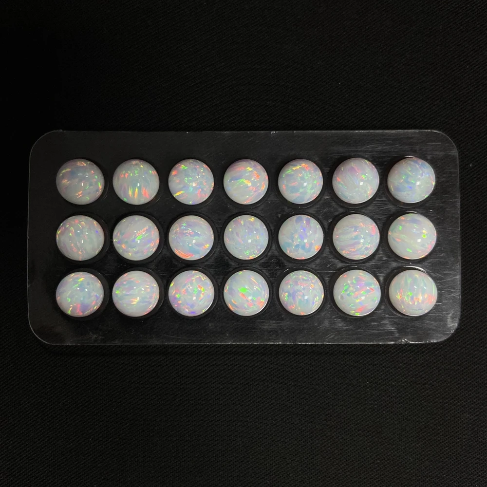 3mm-8mm Round Opal Beads With Full Hole Gemstones 78 Colors Synthetic Stones For Jewelry Making