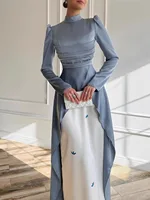 Eid femmes Robe musulmane Abaya Satin robes Largos fête Caftan Jalabiya Ramadan robes longues dubaï caftan arabe longue Robe 2025 4