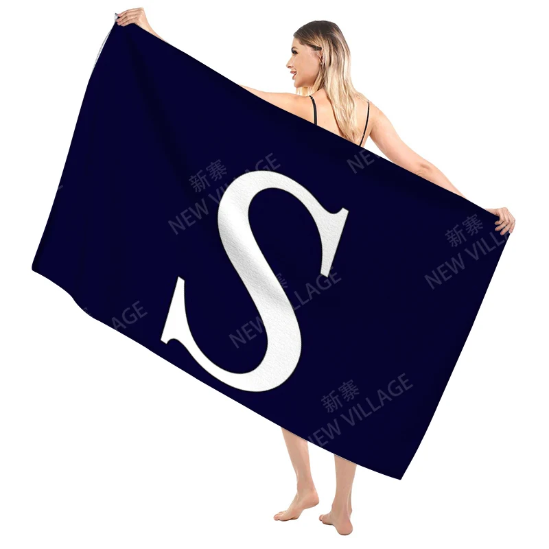 Bathroom Bath towel for adults sauna Large beach towel Gym towel Large hotel woman shower quick drying microfiber simple letter 6