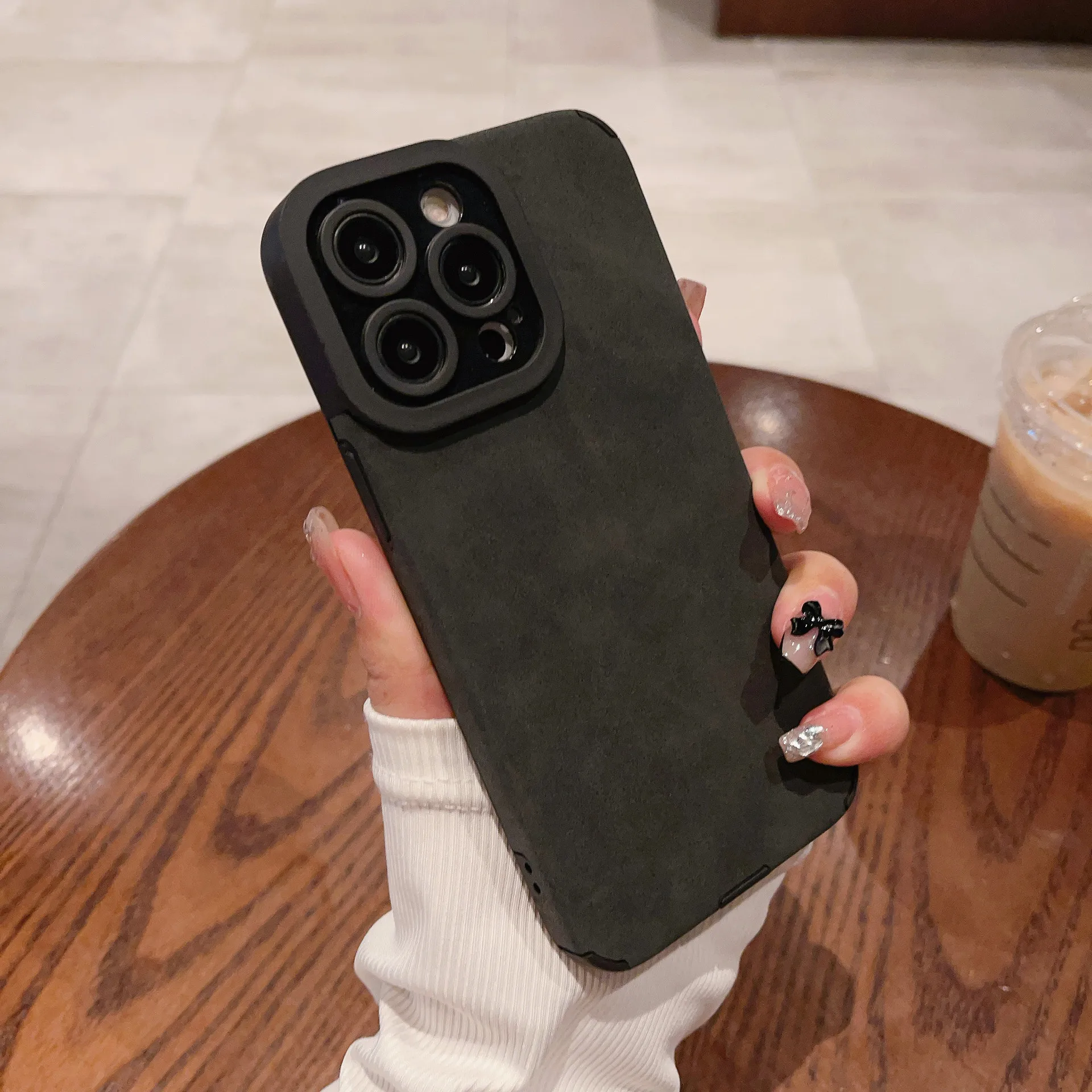 thumbnail image 1 of Funda movil de cuero suave mate de lujo, Phone Case For iPhone,15,14,13,12,11 Pro Max Plus, Fundas protectoras para cámara, cubierta a prueba de golpes, accesorios para teléfono, 1 of 5