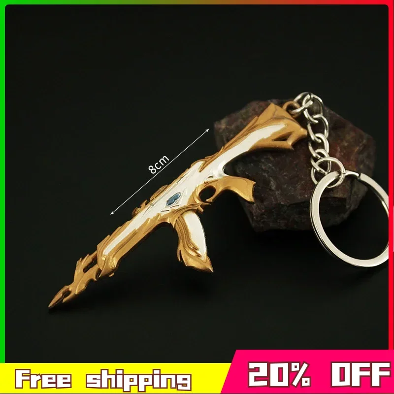 8cm Valorant Game Peripheral Keychains Vandal Forsaken Gold Metal Katana Model Pendant Accessories Keychain Gifts Toys for Boys heat transfer pendant sublimation keychain material blank keychains diy blanks bulk accessories