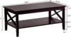Oxford Coffee Table with Thicker Legs, Espresso Wood Coffee Table with Storage for Living Room 2