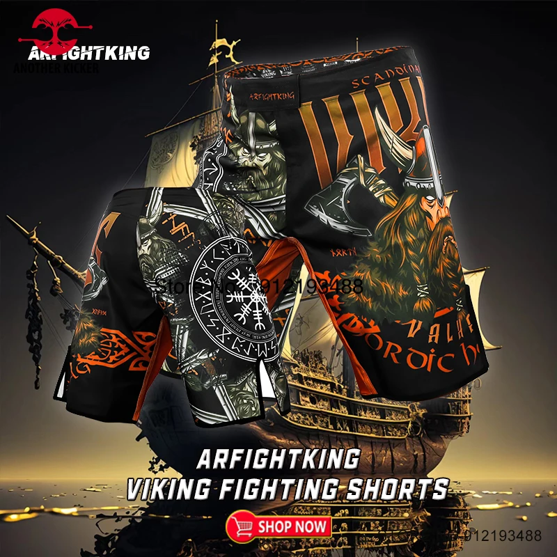 MMA Pants Men Kickboxing Boxing Training Fight Shorts Workout Bodybuilding Gym Sports BJJ Running Jogging Shorts with Pocket mma shorts
