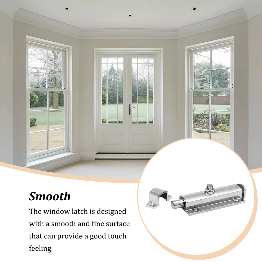 Description Picture 4 of item1pc Furniture Door Bolts Latch Locks Alloy Sliding Door Chain Latch Security Hardware Automatic Gate Cabinet Bolt Lock For Gate