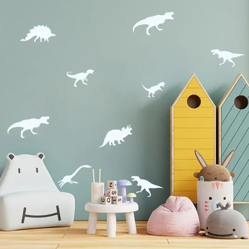 Glow in The Dark Toys Dinosaurs Luminous Star Stickers 9pcs/bag for Bedroom Decor PVC Toys for Kids