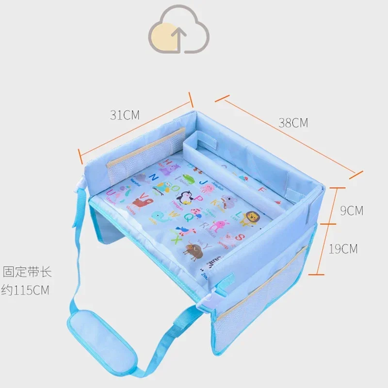 Upgraded Multifunction Autos Baby Seat Tray Waterproof Table Car Seat Tray Storage Kids Toys Infant Holder Cartoon Baby Fence