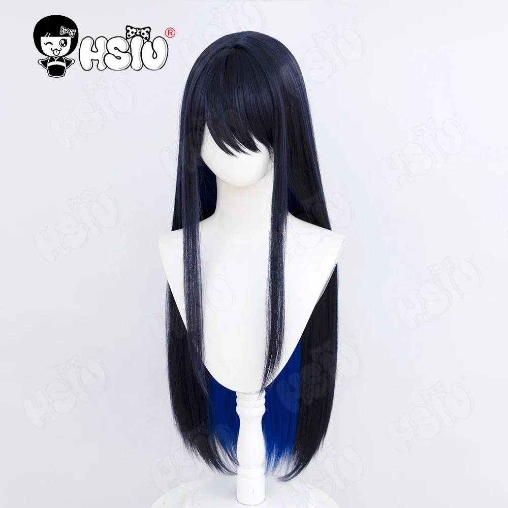 2025 Jomae Saori Cosplay Wig HSIU 80cm Black Blue Mixed Blue