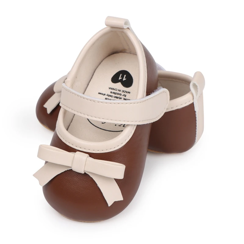 Infant Baby Girls Moccasins Cute Bowknot Soft Sole Flat Anti-Slip First Walker
