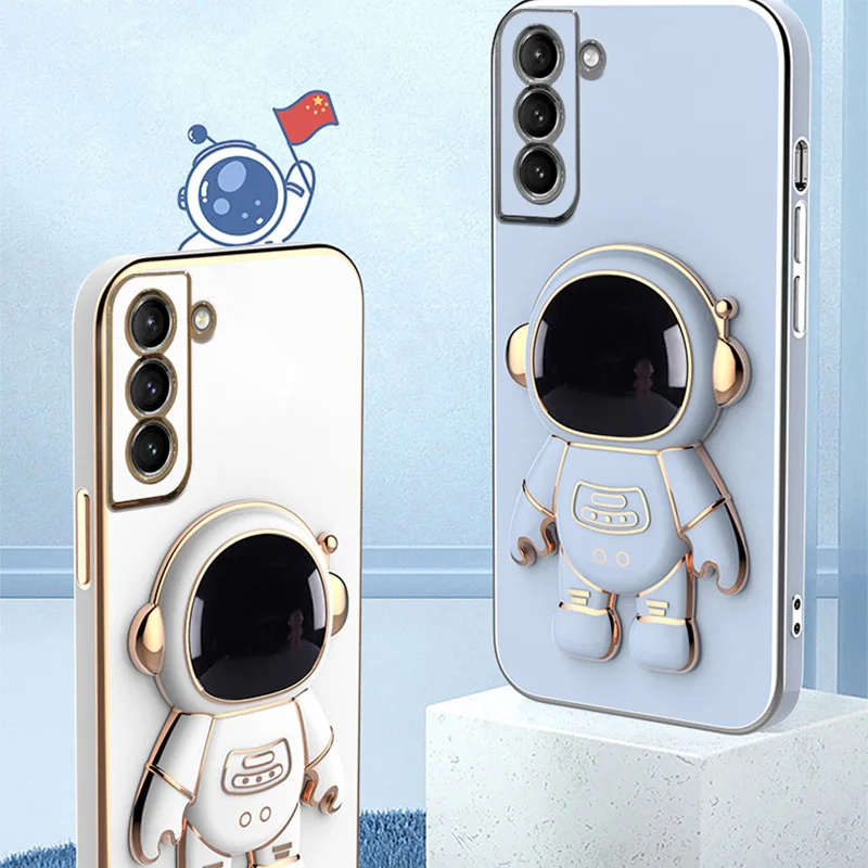 Astronaut Fold Stand Case For Samsung Galaxy A52 A53 A73 A72 A71 A70 A51 A50 A12 A23 A33 A10 A20S A21S A22 A02 M12 F22_voghion.com
