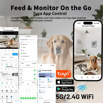 Alternative view of Smart Elevated Pet Feeder with Camera