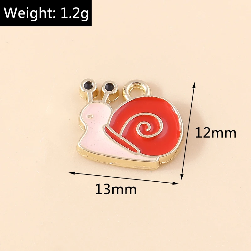 10 stücke Emaille Tier Charms Nette Maus Huhn Elefanten Katze Bee Eule Charms Anhänger für Armband Ohrringe Halskette DIY Schmuck – Detail 12