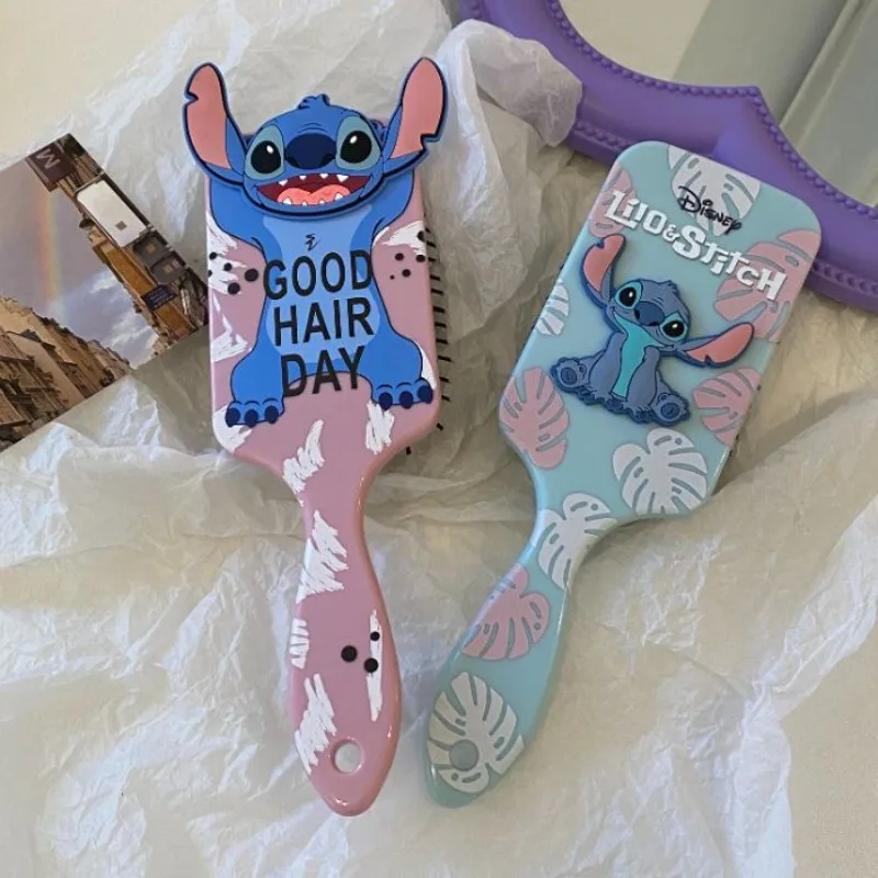 

Disney Anime Figures Stitch Air Cushion Massage Combs Anime Cartoon Children Comb Hair Brush Hairdressing Tool Kids Toys Gifts
