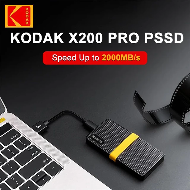 Kodak Portable SSD Type-C USB3.1 Mobile External Solid State Drive PSSD 256GB 512GB 1TB 2TB for Laptops Destops PS5 PS4 XBOX TV 2