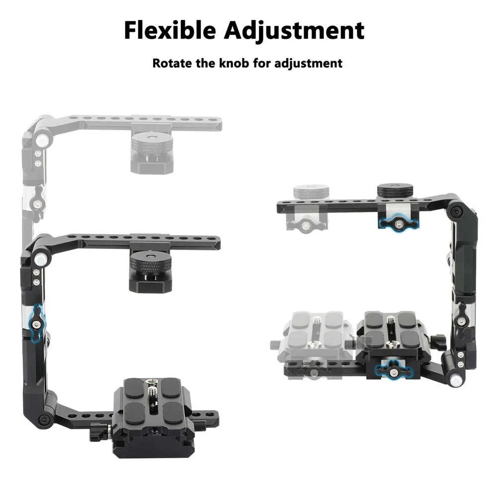 Foldable Half Cage Kit with Arca-Type Baseplate For FX30/FX3 Camera Rabbit Cage
