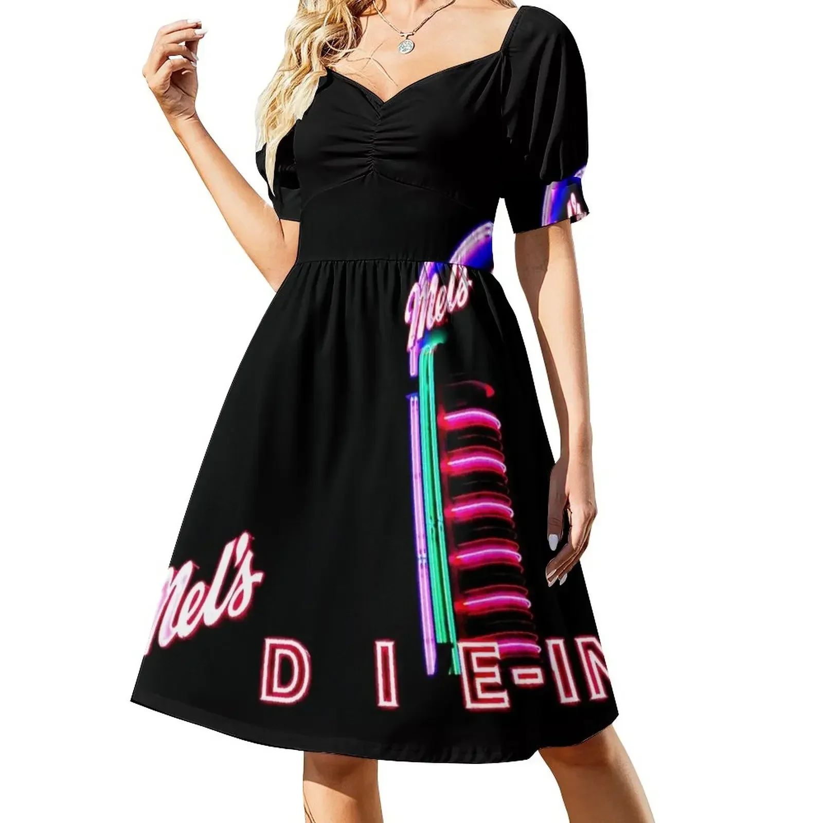thumbnail image 1 of Vestido de manga corta DIE IN de Mel, vestido de dama de honor para mujer, vestidos de noche de lujo, 1 of 7
