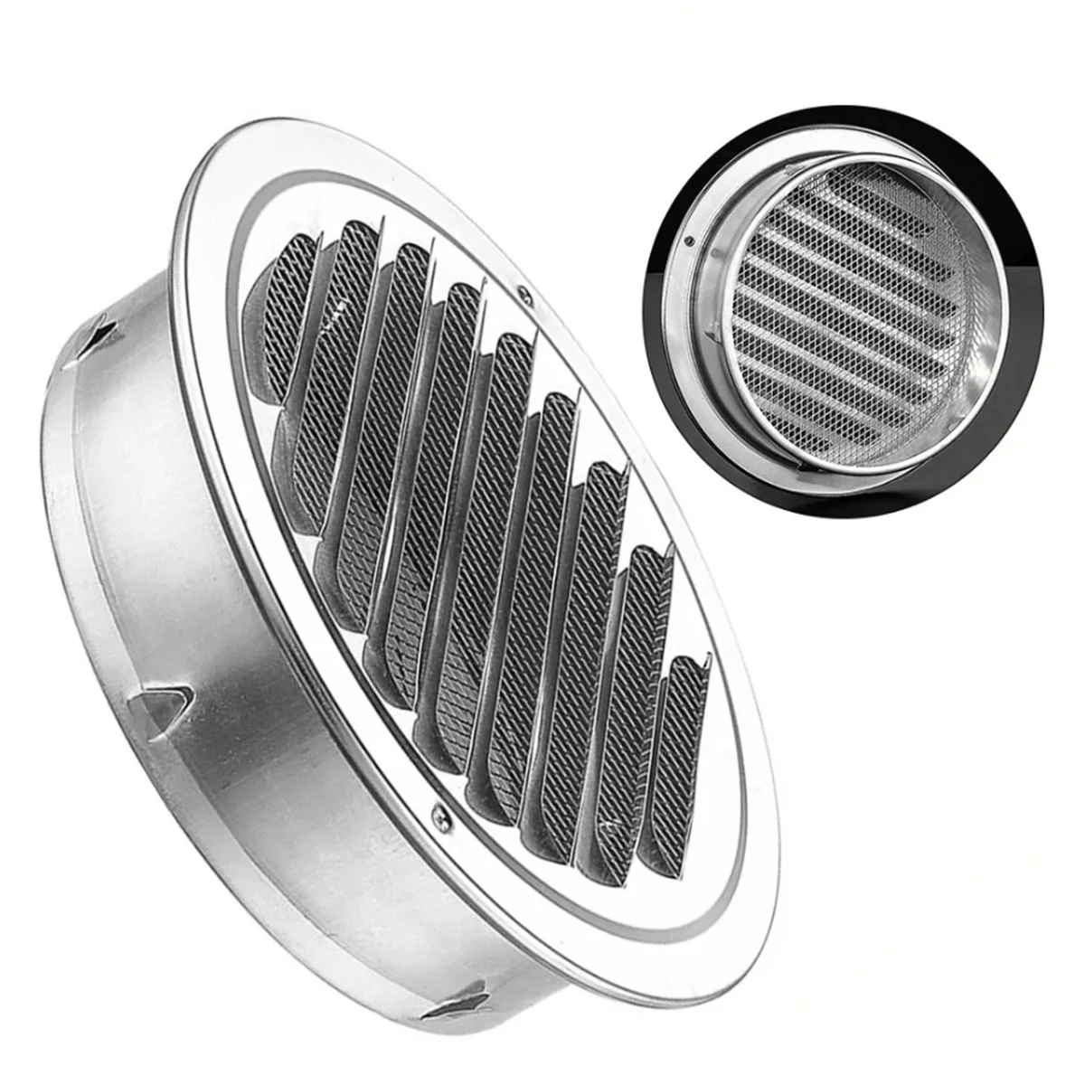 Air Vent Grille 1pcs 70-300mm Round Stainless Steel Insect Protection Home Exterior Wall Ducting Ventilation Tool