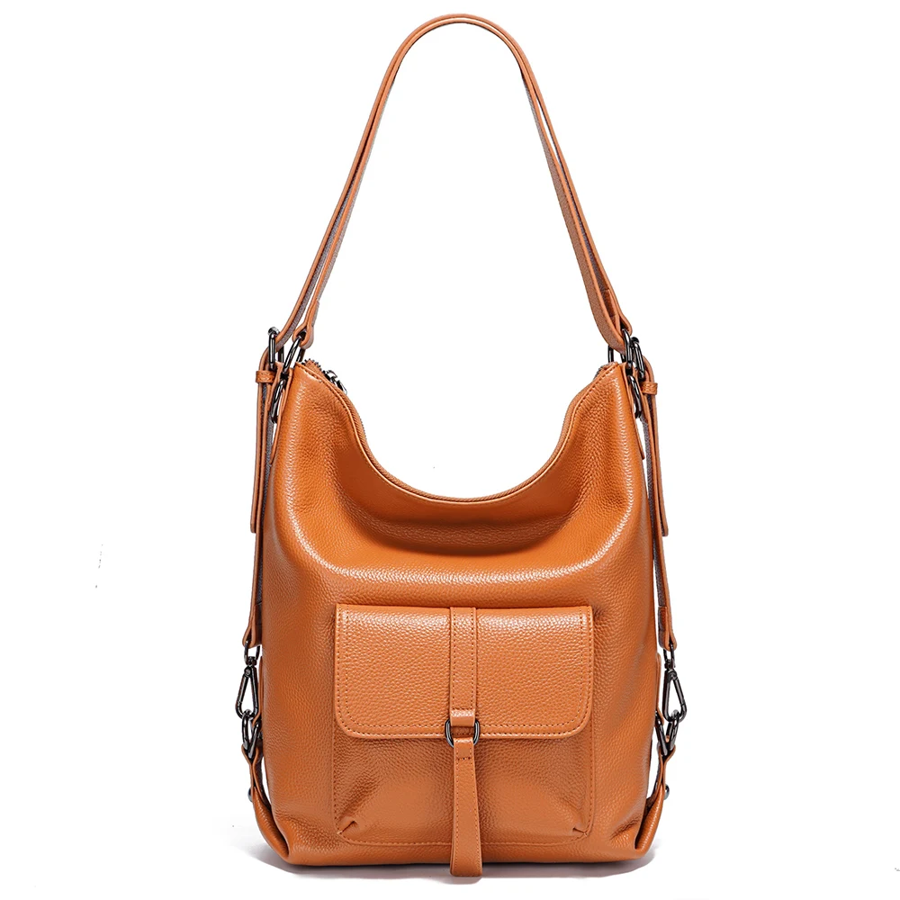 حقيبة كتف نسائية Zency ، جلد أصلي ، حقيبة يد بسعة...