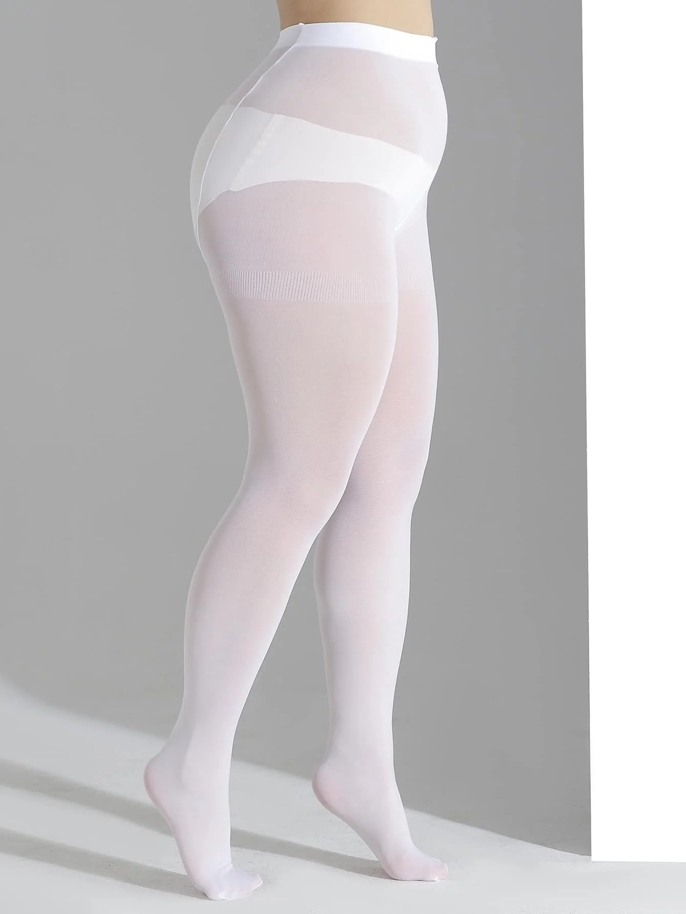 Ein Set Übergrößen-Strumpfhosen in Unifarben, Schlank, Elastisch, Vielseitig, Ultradünn, Transparent, für Damen