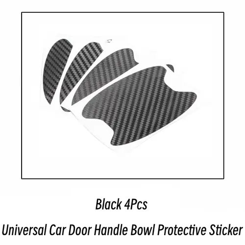 4pcs/Set Universal Car Door Handle Bowl Scratch Protective Sticker Automobiles Door Handle Carbon Fiber Protector Accessories - Image 7