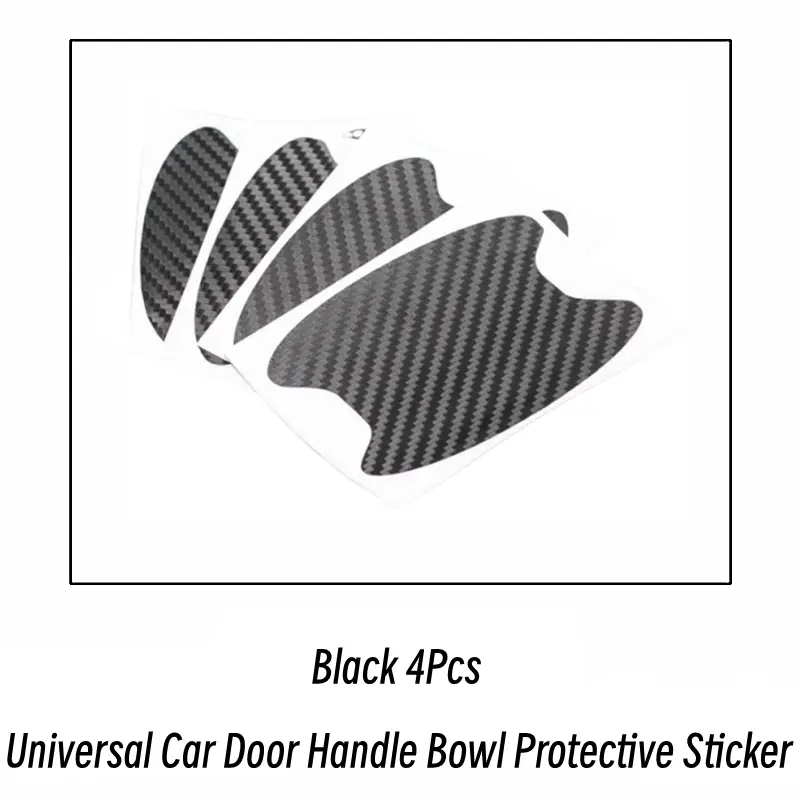 4pcs/Set Universal Car Door Handle Bowl Scratch Protective Sticker Automobiles Door Handle Carbon Fiber Protector Accessories - Image 7