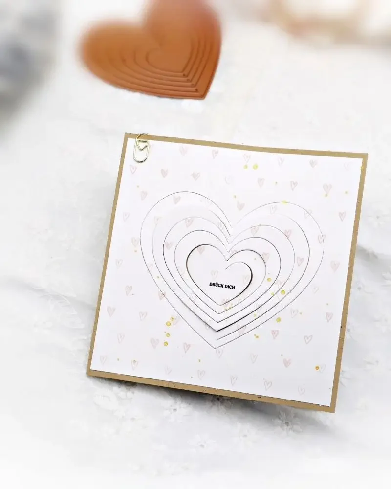 Mmao Craft Metall-Stanzformen, Stanzformen mit Liebesmotiv, Hintergrunddekoration, Scrapbook-Papier, Bastelmesser, Formklinge, Stanzschablonen – Detail 1
