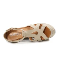 32-40 Sexy High Heel Wedge Sandals Small Size Platform Open Toe Bohemian Sandals Women Summer Shoes - Image 5