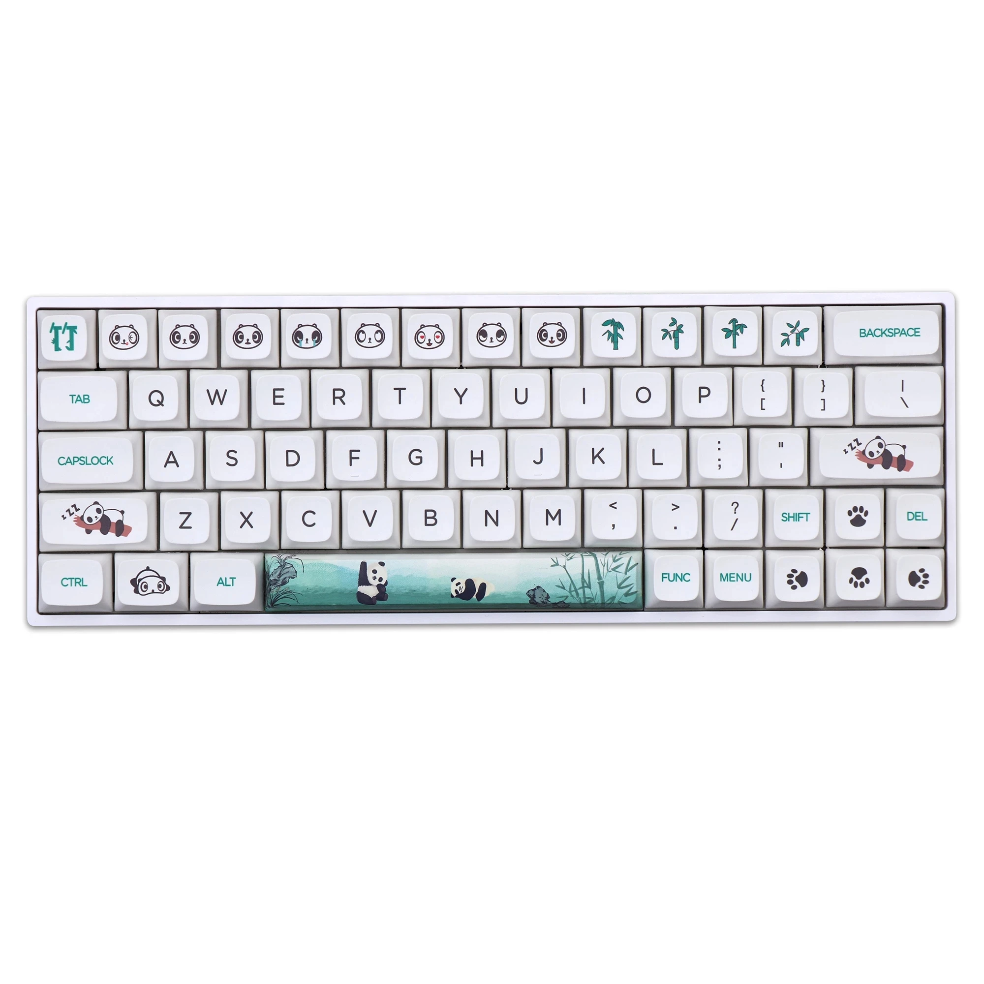 

134 Keys/set Panda Keycaps XDA QX Profile PBT Dye Sublimation Key Caps With 1.5U Ctrl Alt 1.75U 2U Shift For 61 64 68 84 Layout