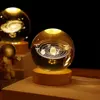 USB Night Light LED Crystal Ball Table Lamp 3D Moon Planet Galaxy Decor for Home Table Lamp Party Toys for Kids Adult Xmas Gift 2