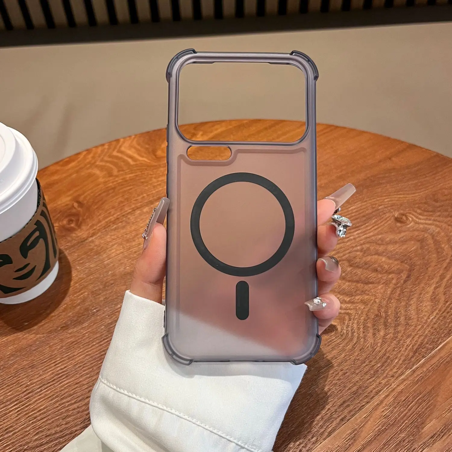 Translucent Frosted Magnetic Shockproof Matte Silicone Case