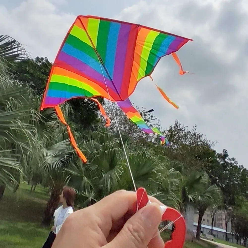 Colorful Rainbow Kite Outdoor Fun Sports Beach Kids Children Outdoor Toys