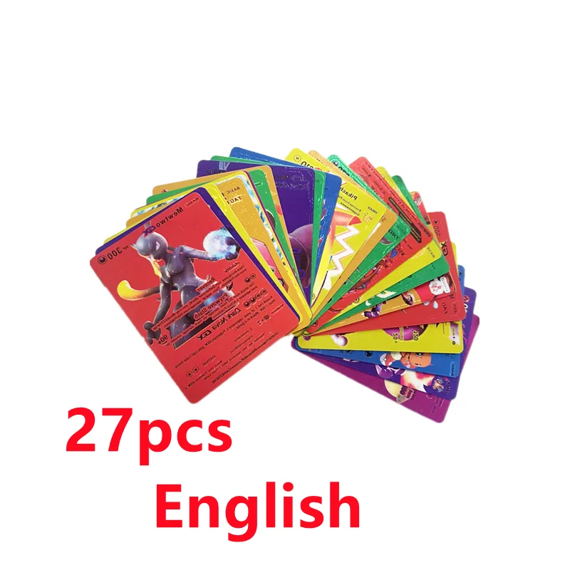 thumbnail image 1 of Colorful Gold Foil Card Charizard Pikachu Arceus Silver Rainbow English French Spanish VSTAR VMAX Pokémon Cards Toys, 1 of 5