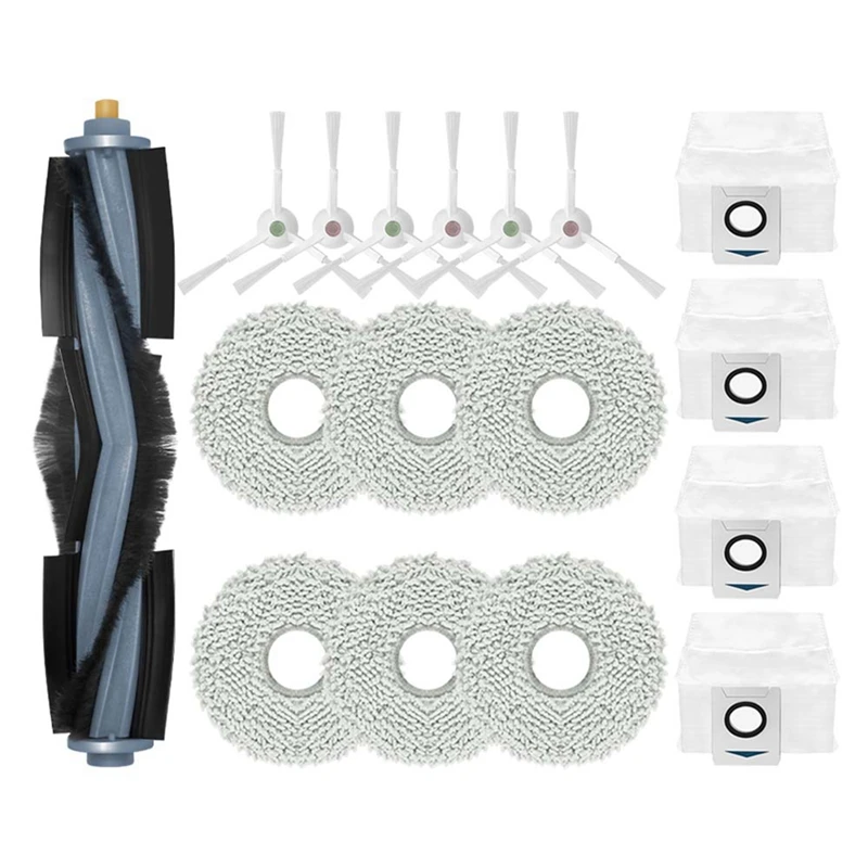 

Роликовая основная боковая щетка, тряпки для швабры, мешок для пыли, как показано, запасные части для Ecovacs Debot T20 Pro / T20 Max