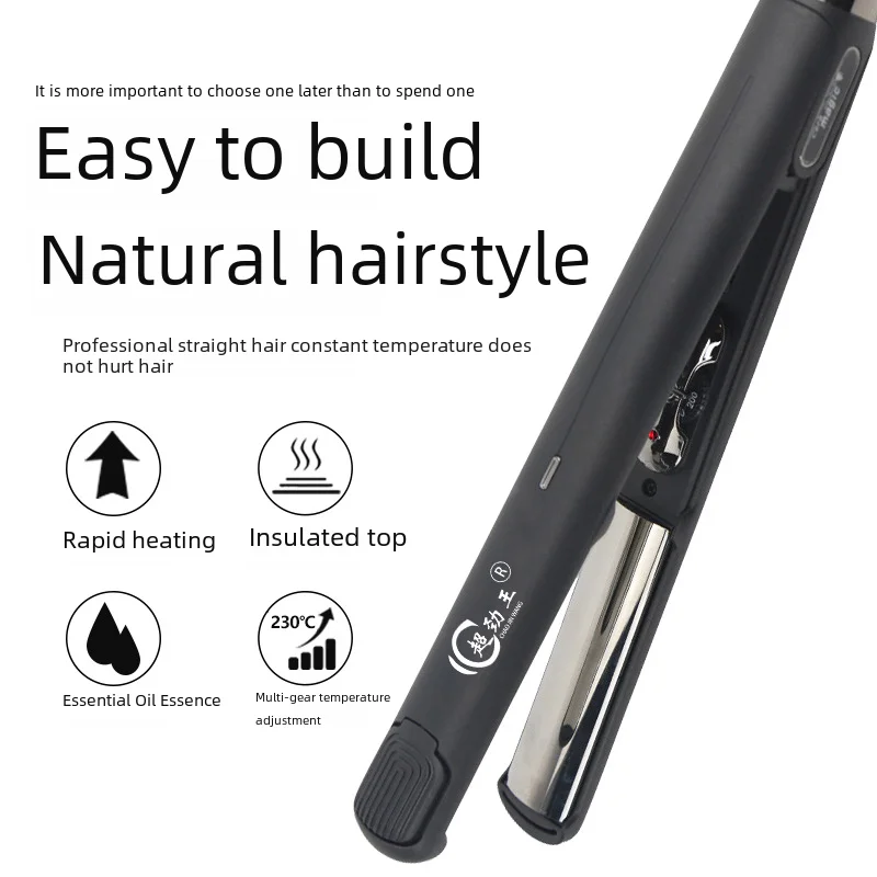 Multi-functional Hair Shaping Tool Adjustable Temperature Two Uses One Tool Straight Hair Brush Clamp Plate